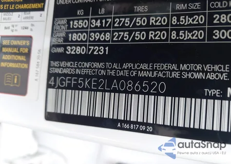 2020 Mercedes-Benz Gls 450 4Matic из США, поврежденный, VIN 4JGFF5KE2LA086520